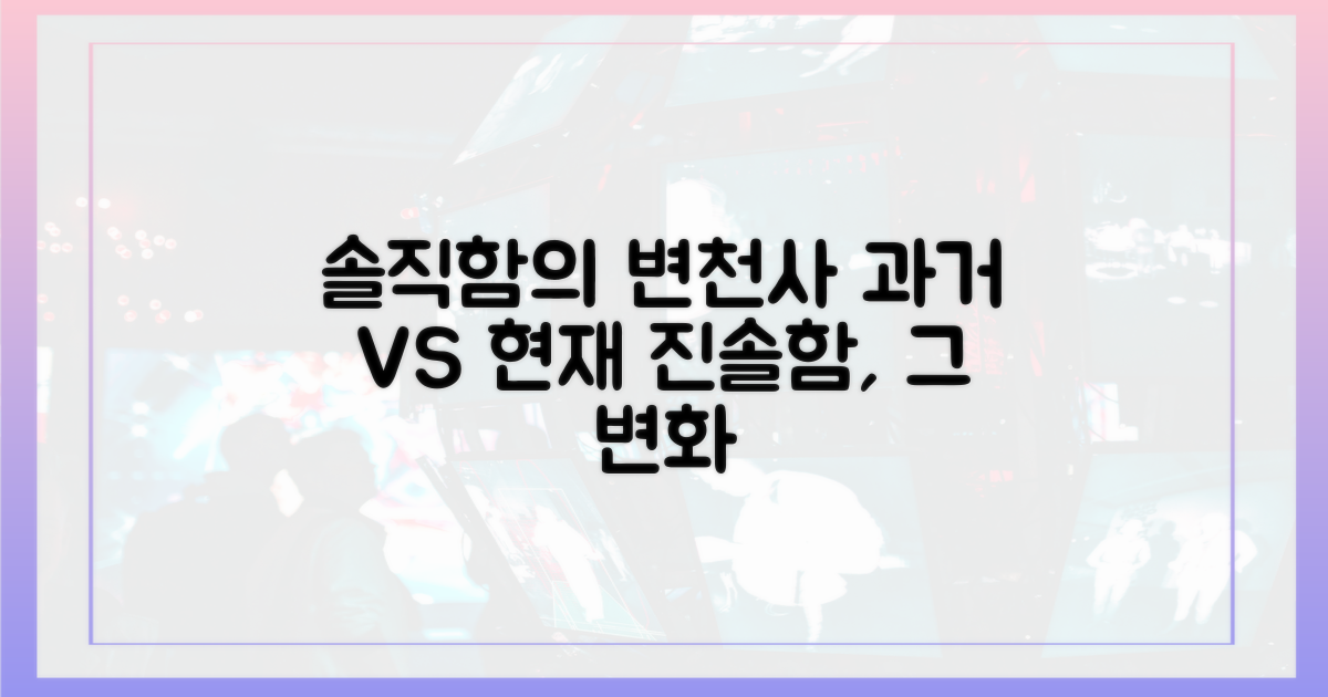 과거와 현재, 솔직함의 변화