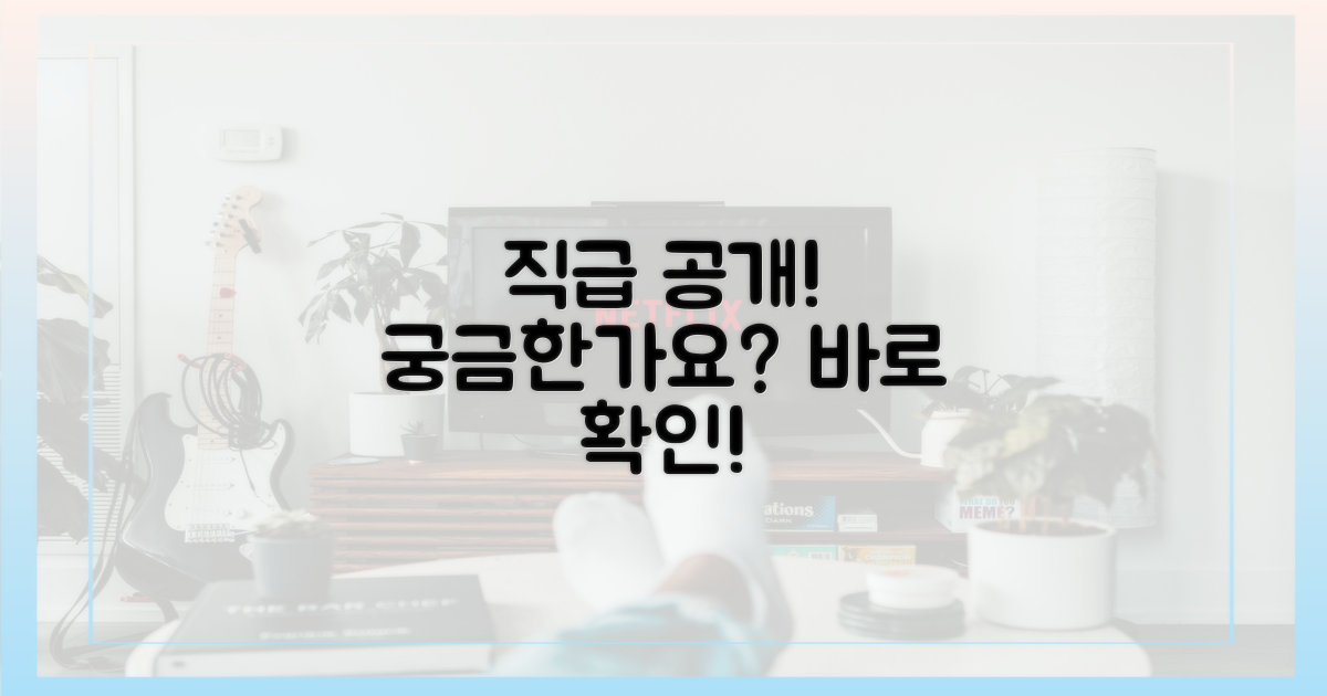 직급 공개, 궁금하지 않니?