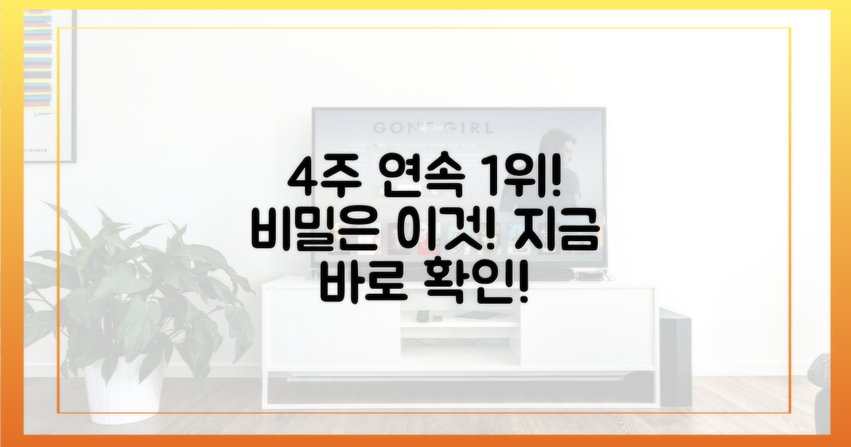 4주 연속 1위 비결