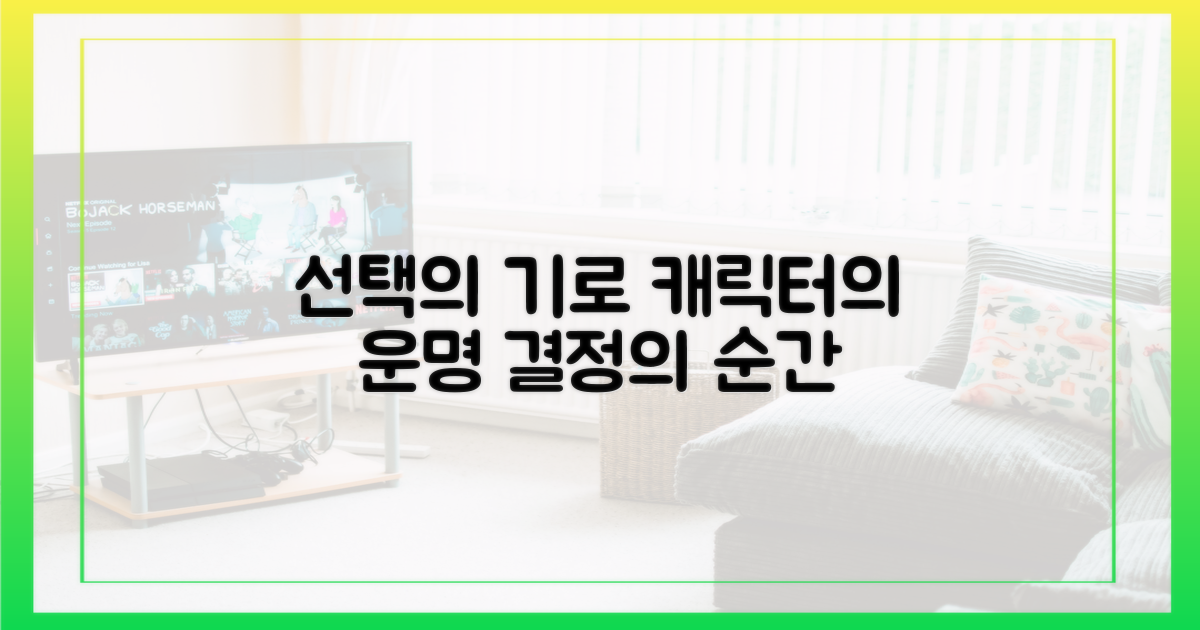 등장인물, 선택의 기로