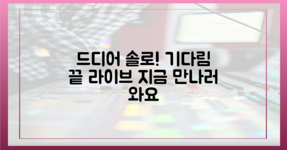 당신이 기다린 솔로 라이브!