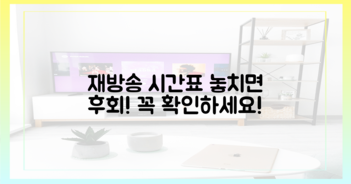 재방송 편성표 꼼꼼히 살펴보세요!