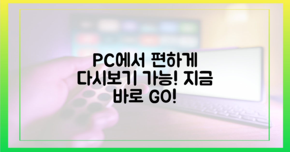 PC에서 편하게 다시보기