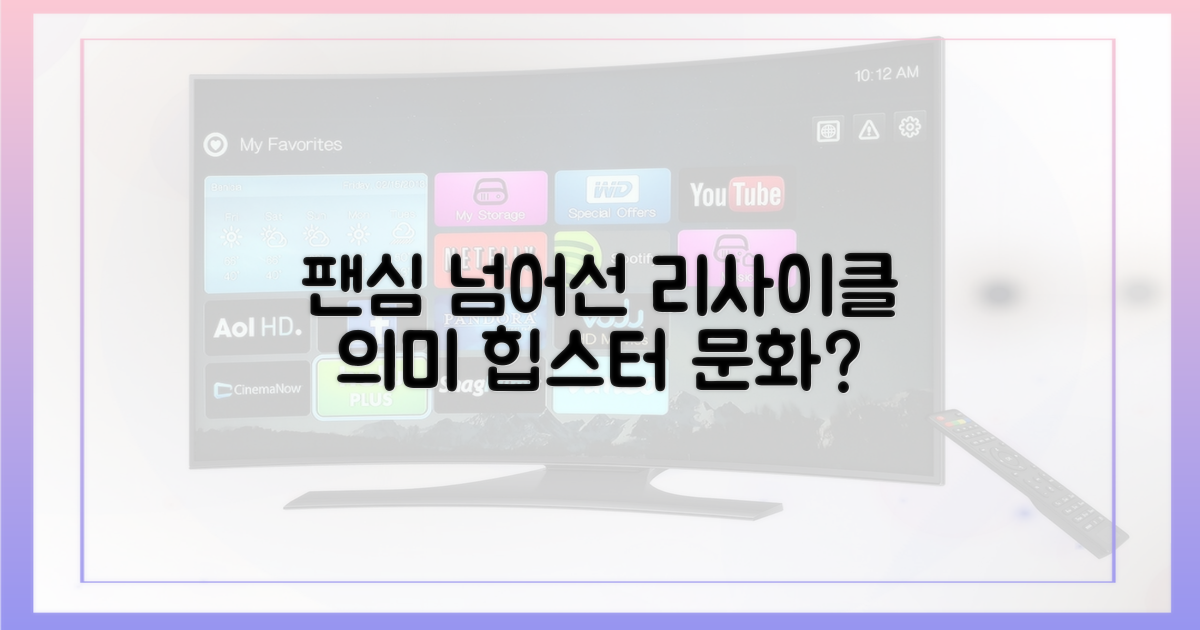 팬심 넘어선 '리사이클', 그 의미는?
