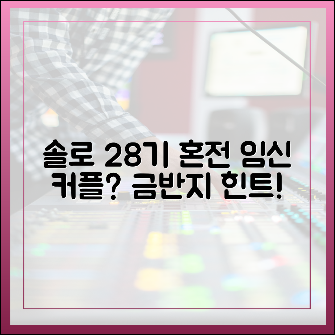 나는 솔로 28기, 혼전임신 커플설의 진실은? (금반지 힌트 완벽 해부)