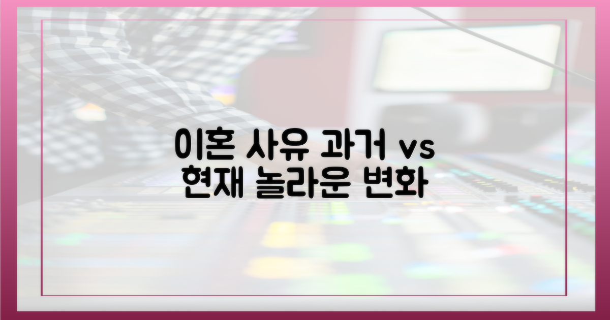 과거와 현재, 이혼 사유의 변화