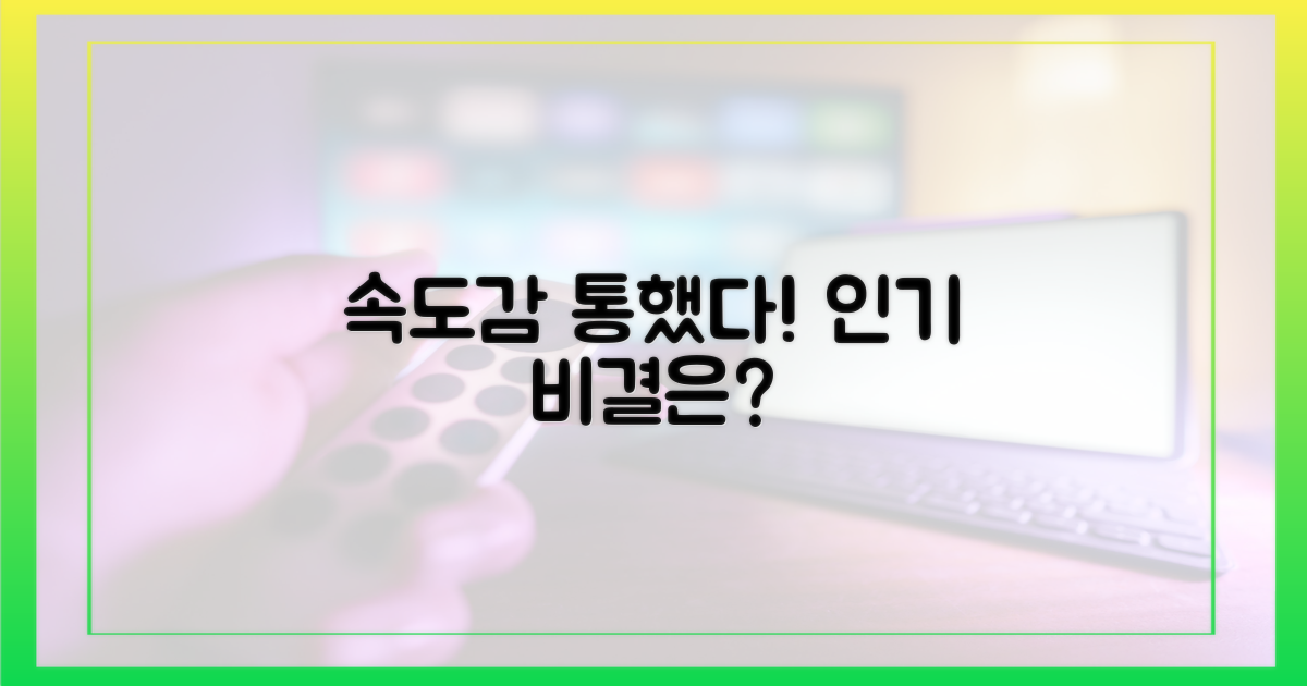 속도감 넘치는 이야기가 통했다?