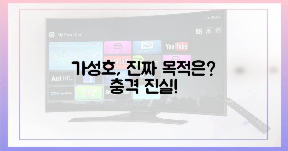 가성호의 진짜 목적은 무엇인가?