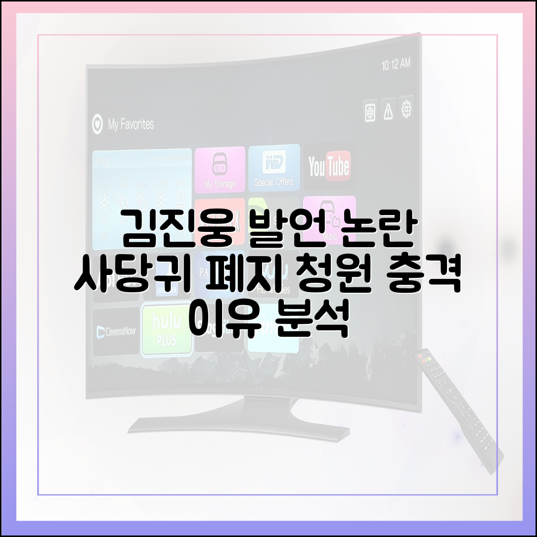 [심층 분석] '사당귀' 김진웅 아나운서 발언, 폐지 청원까지 이어진 이유