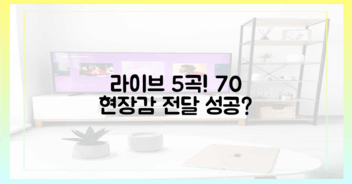 5곡 라이브, 현장감 70% 전달했나?