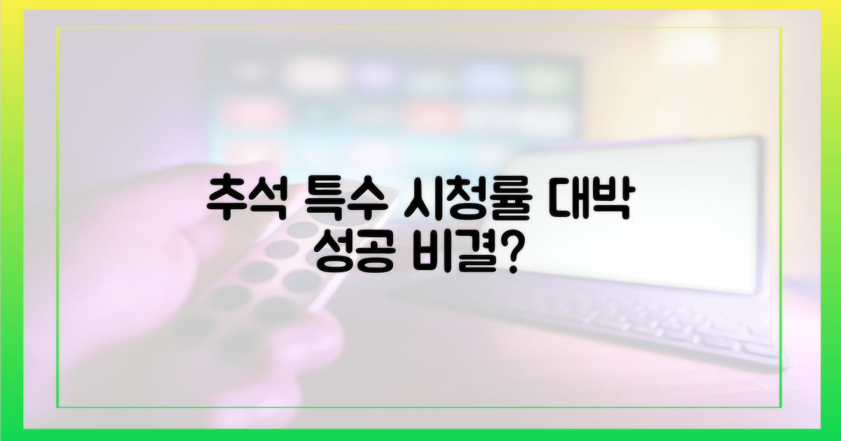 추석 특수, 시청률 대박 요인은?