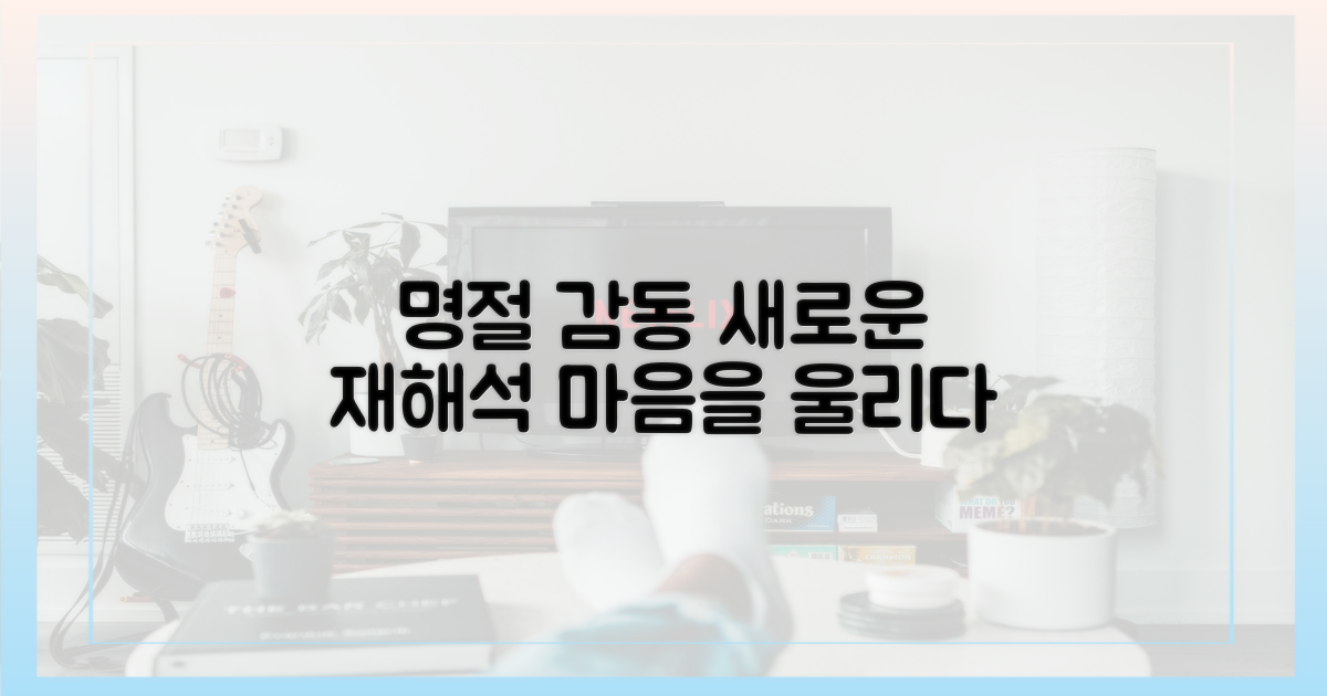 명절 분위기, 감동의 재해석