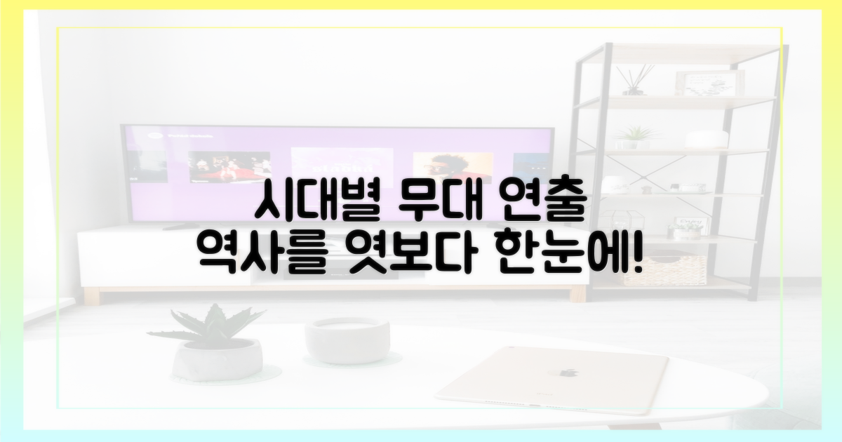 무대 연출, 시대별 변천사