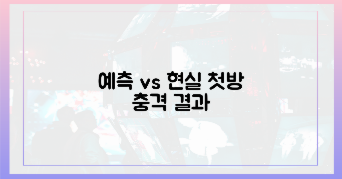 첫방 예측 vs 현실