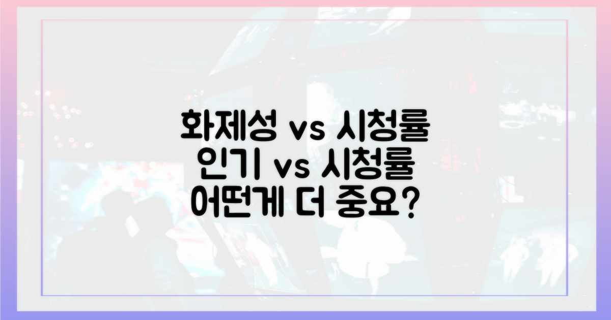 화제성 vs 시청률