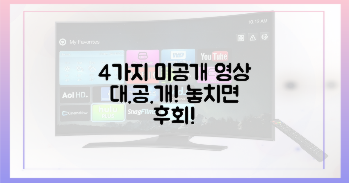 4가지 미공개 영상 공개