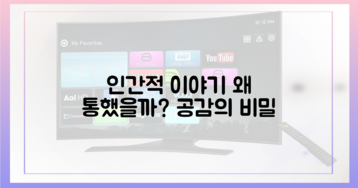 인간적인 이야기, 왜 통했을까?