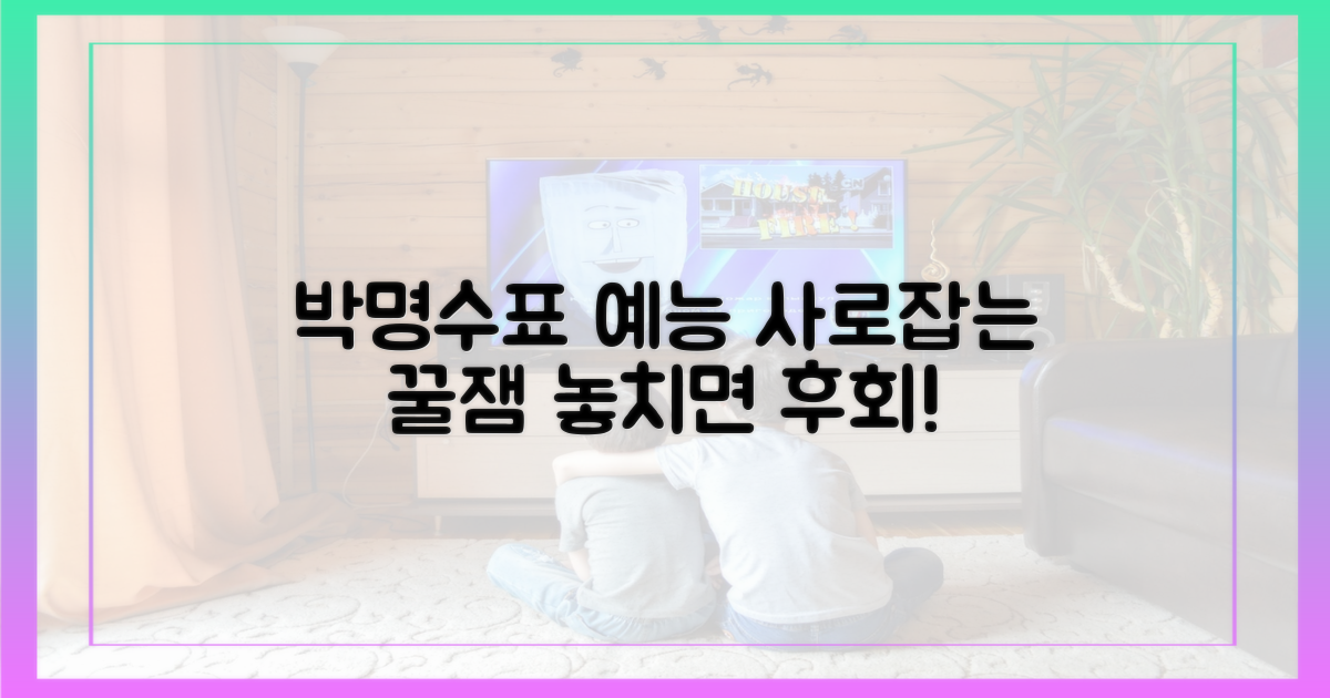 시청자 사로잡는 '박명수표' 예능