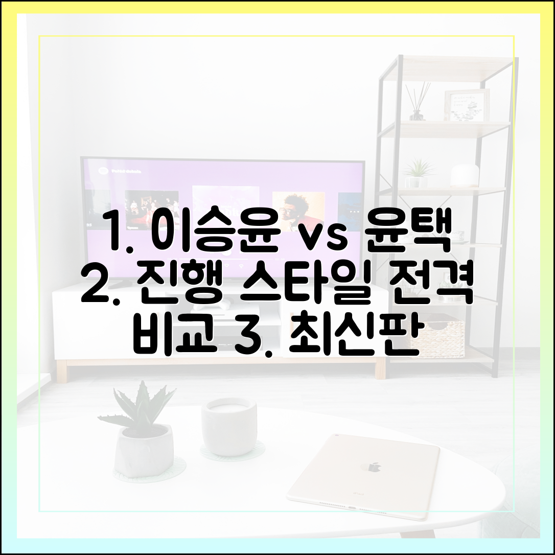 이승윤 vs 윤택, 두 진행자 스타일 전격 비교 분석 (최신판)