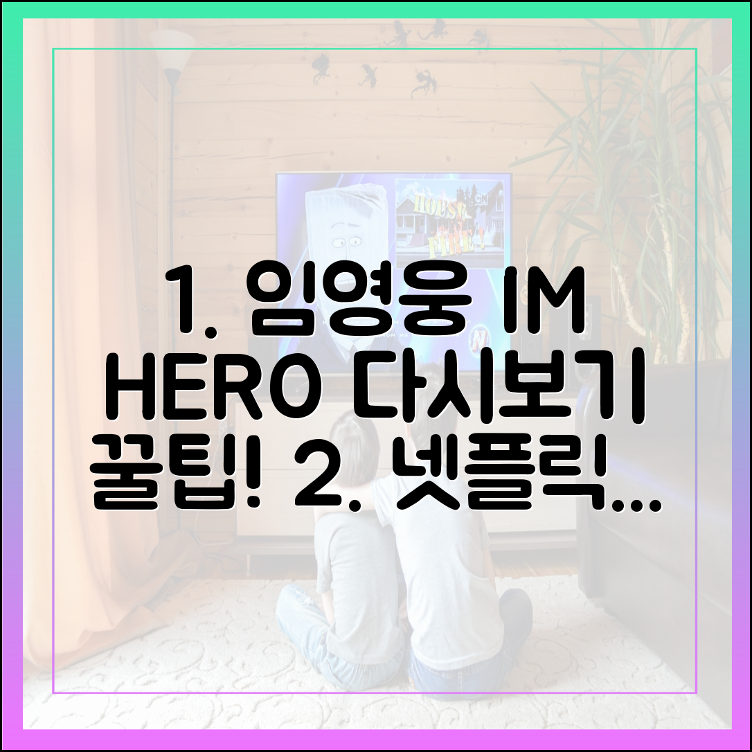 넷플릭스 임영웅 '아임 히어로 더 스타디움' 다시보기 (시청 꿀팁 포함)