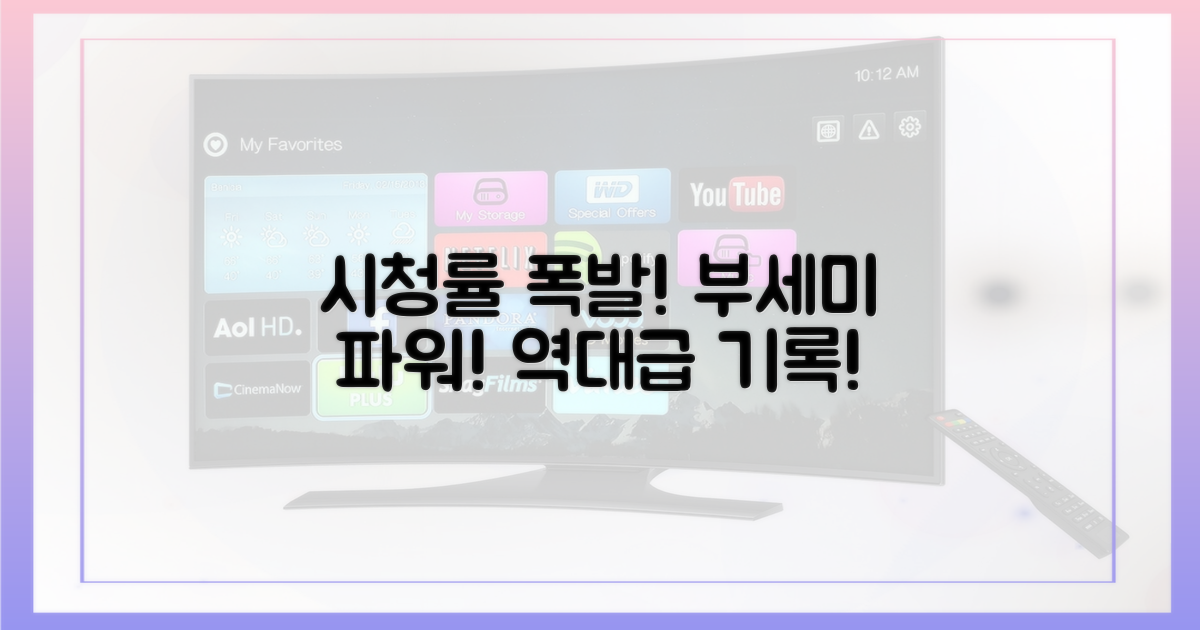 시청률 폭발! 부세미의 힘