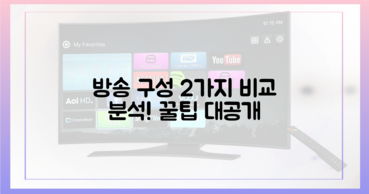 2가지 방송 구성 비교