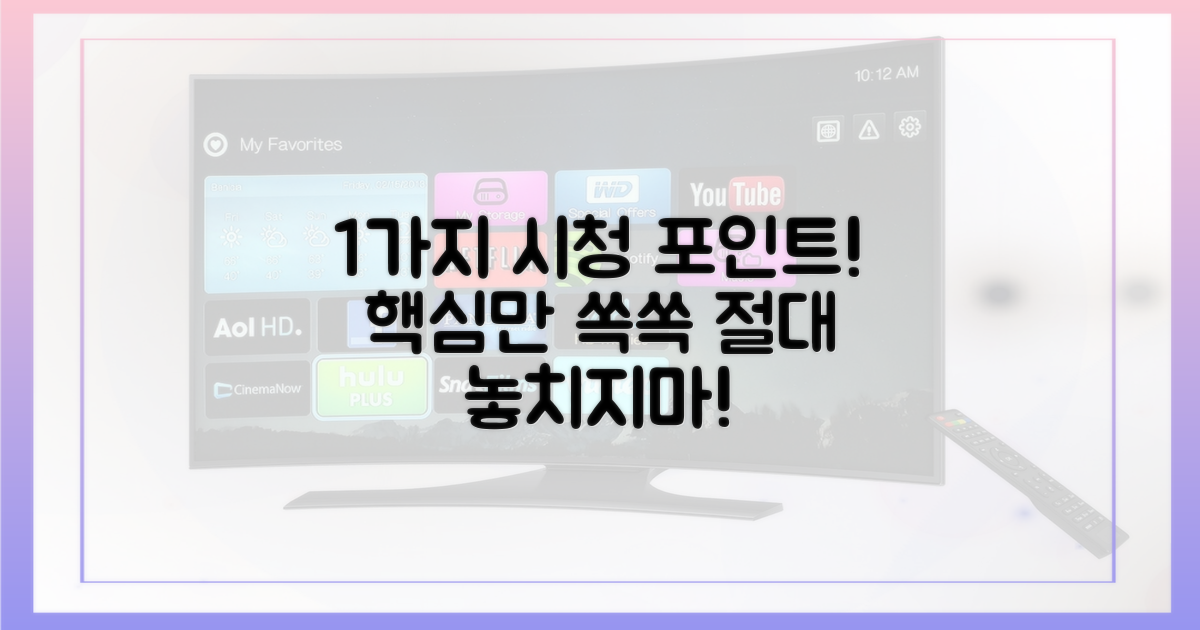 1가지 시청 포인트