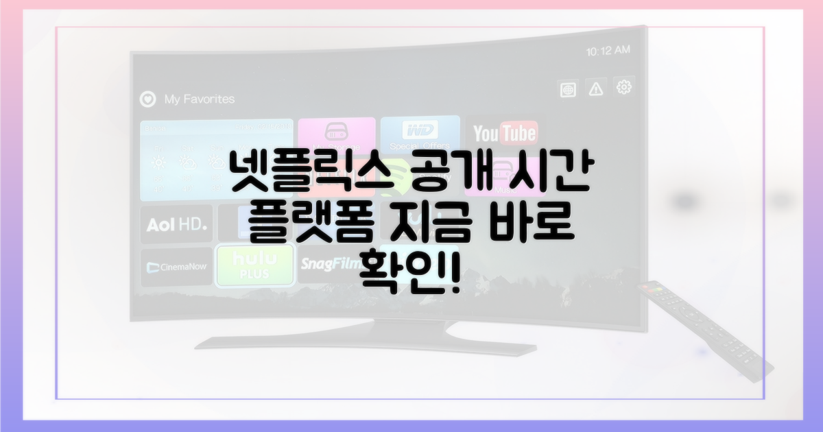 넷플릭스 공개 시점 및 플랫폼