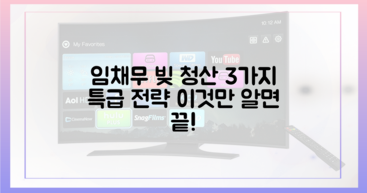 임채무, 빚 청산 3가지 전략