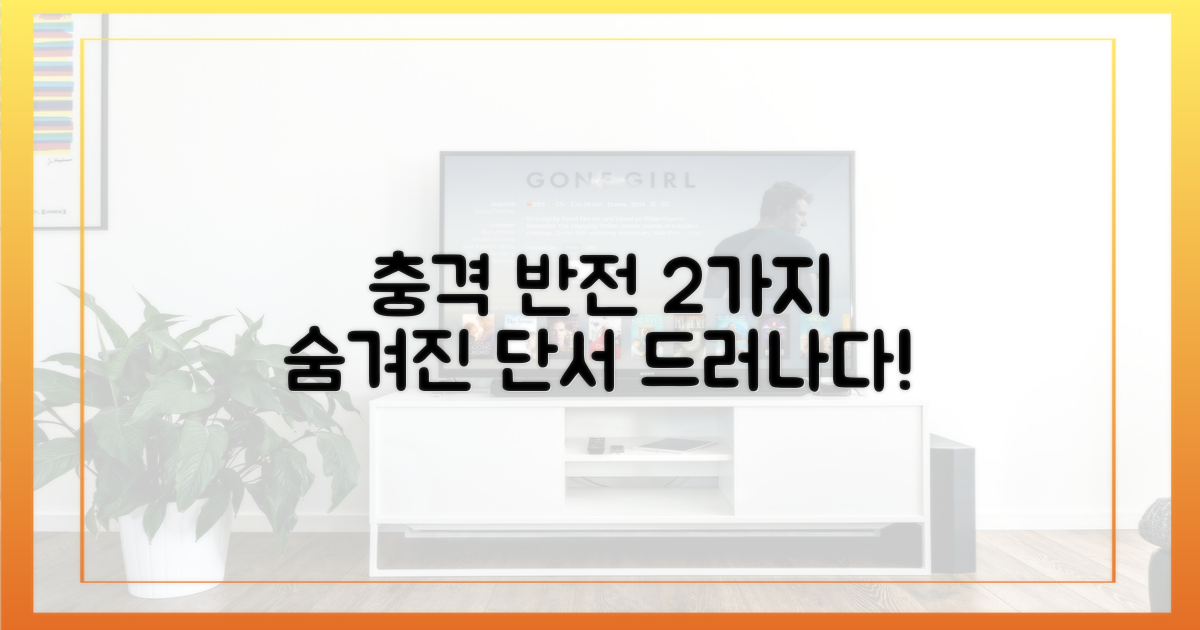 2가지 충격 반전: 숨겨진 단서