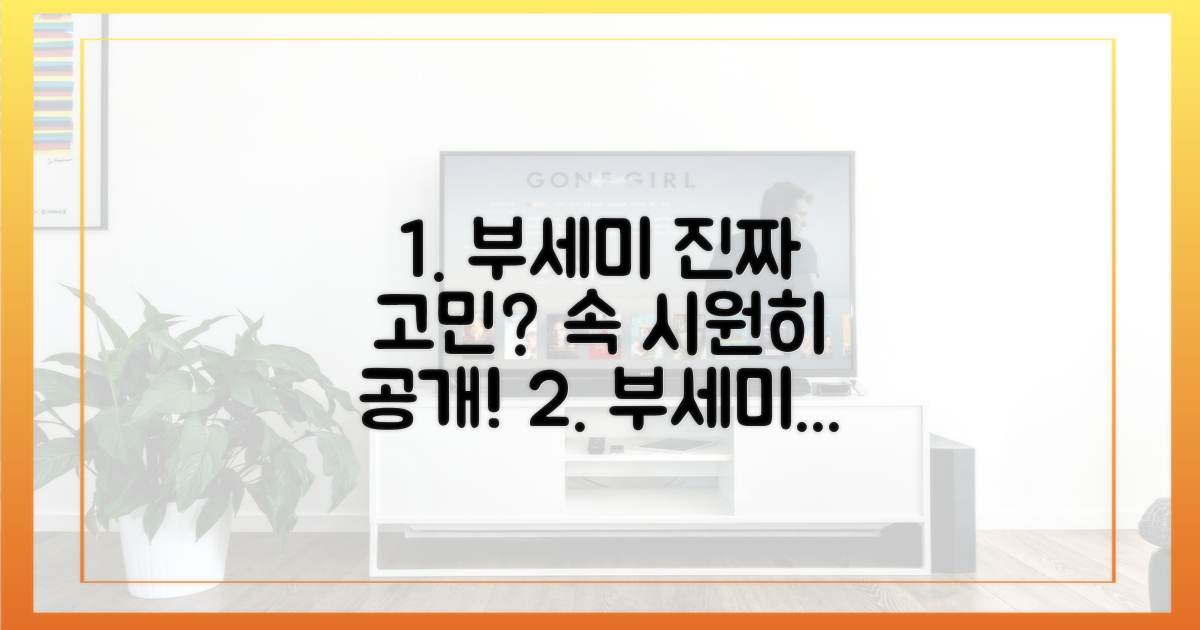 부세미의 진짜 고민을 파헤치세요