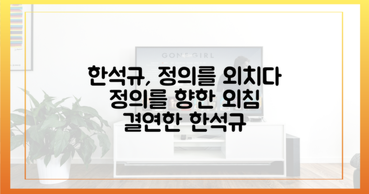 한석규, 정의를 외치다