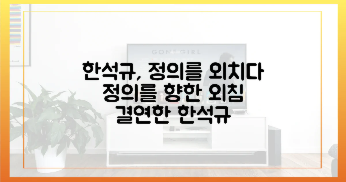 한석규, 정의를 외치다