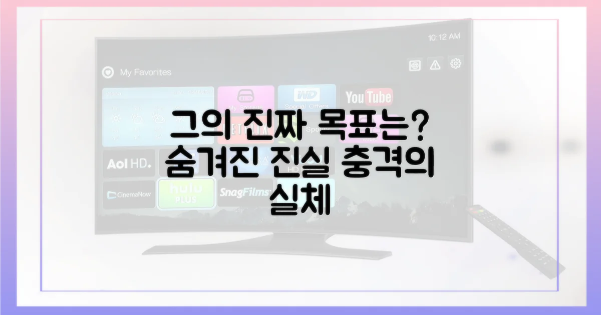 그의 진짜 목표는 무엇이었나?