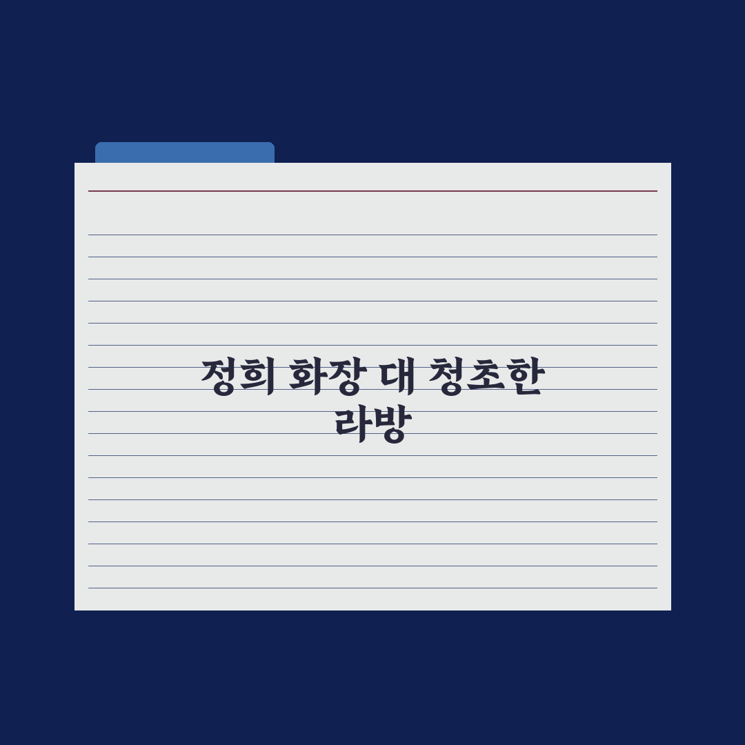 패왕별희 메이크업 vs 내추럴, 나솔 31기 정희 스타일 직접 비교