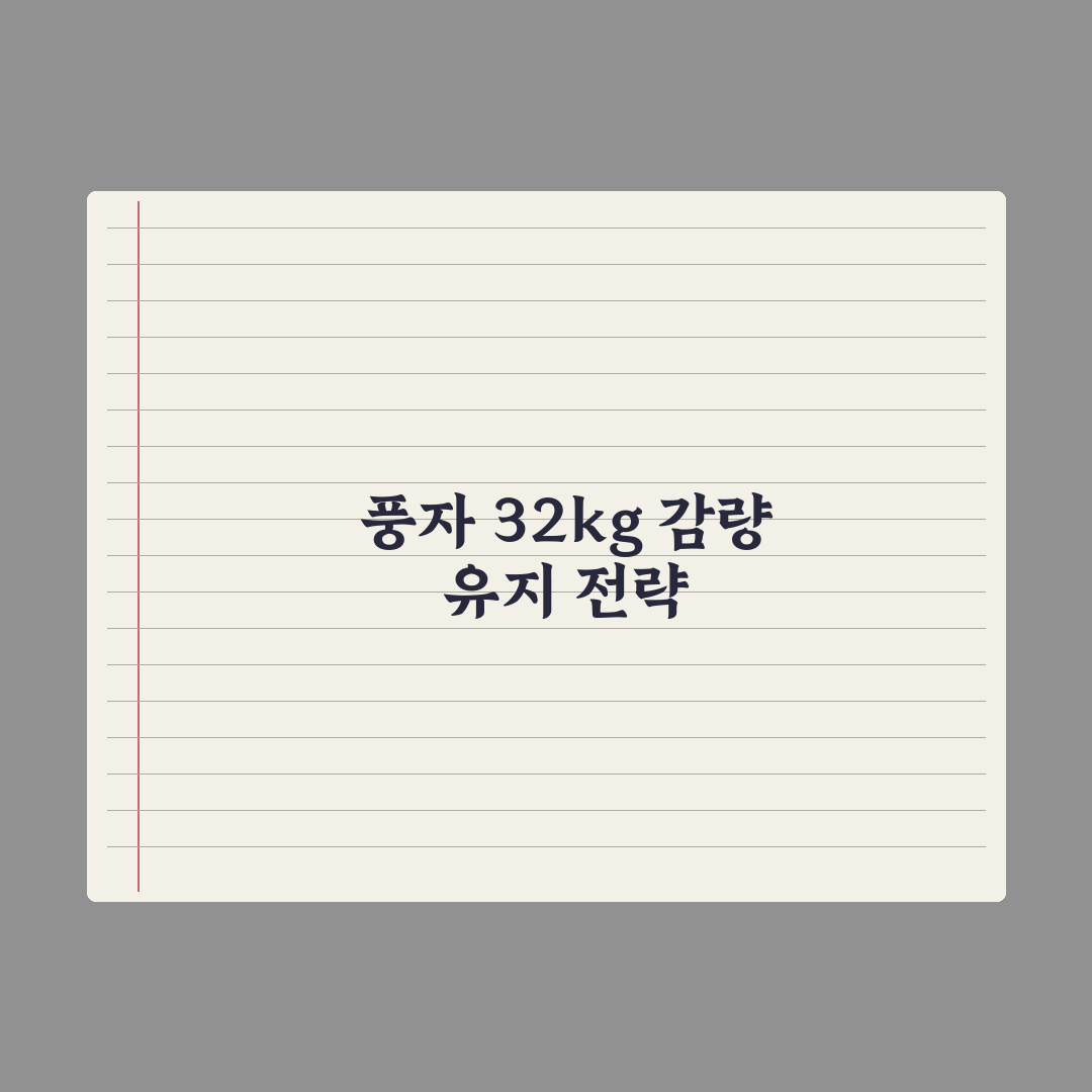 풍자 32㎏ 빼놓고 제주서 다이어트 중단 선언 심층분석, 3가지 핵심정리