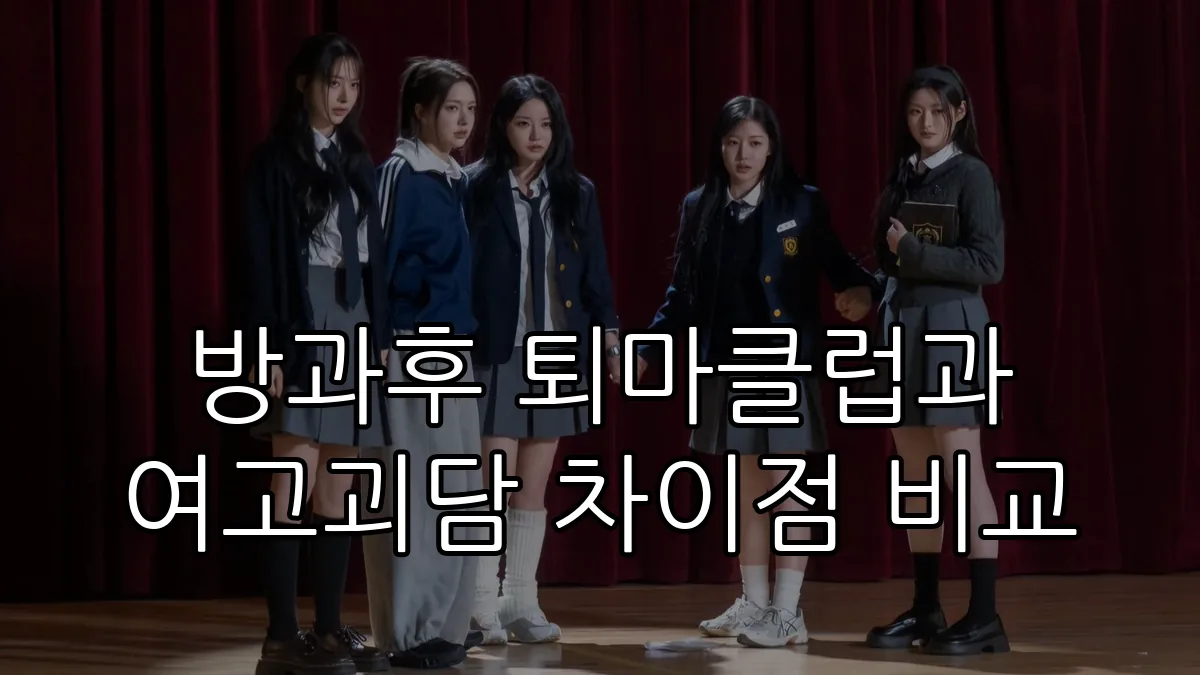 방과후 퇴마클럽과 여고괴담 차이점 비교