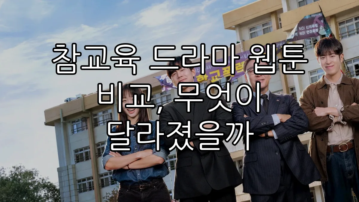 참교육 드라마 웹툰 비교, 무엇이 달라졌을까