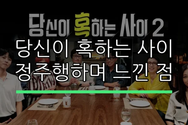 당신이 혹하는 사이 정주행하며 느낀 점