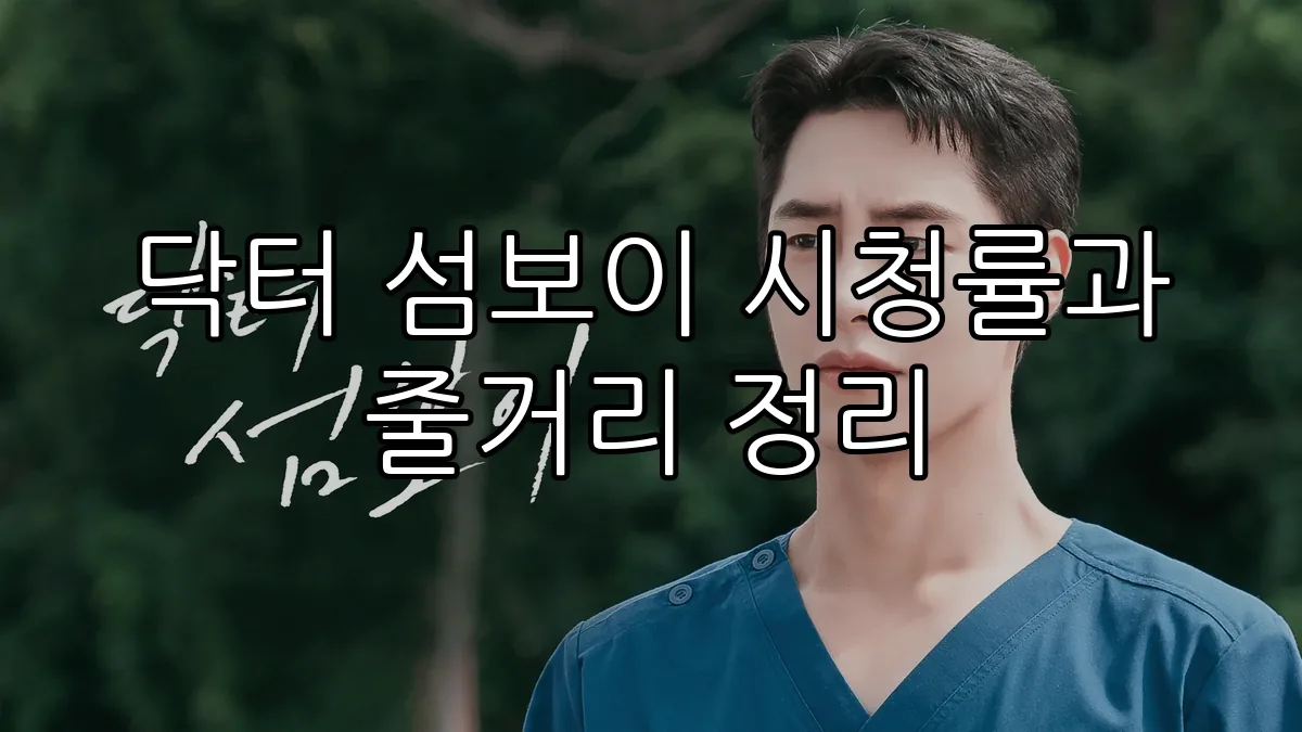 닥터 섬보이 시청률과 줄거리 정리