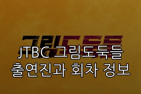 JTBC 그림도둑들 출연진과 회차 정보