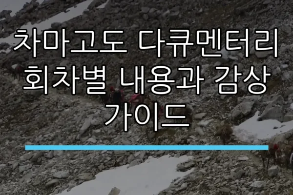 차마고도 다큐멘터리 회차별 내용과 감상 가이드