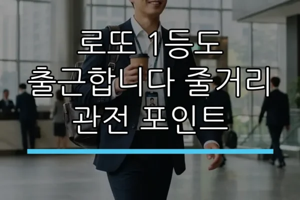 로또 1등도 출근합니다 줄거리 관전 포인트 (AI 생성)