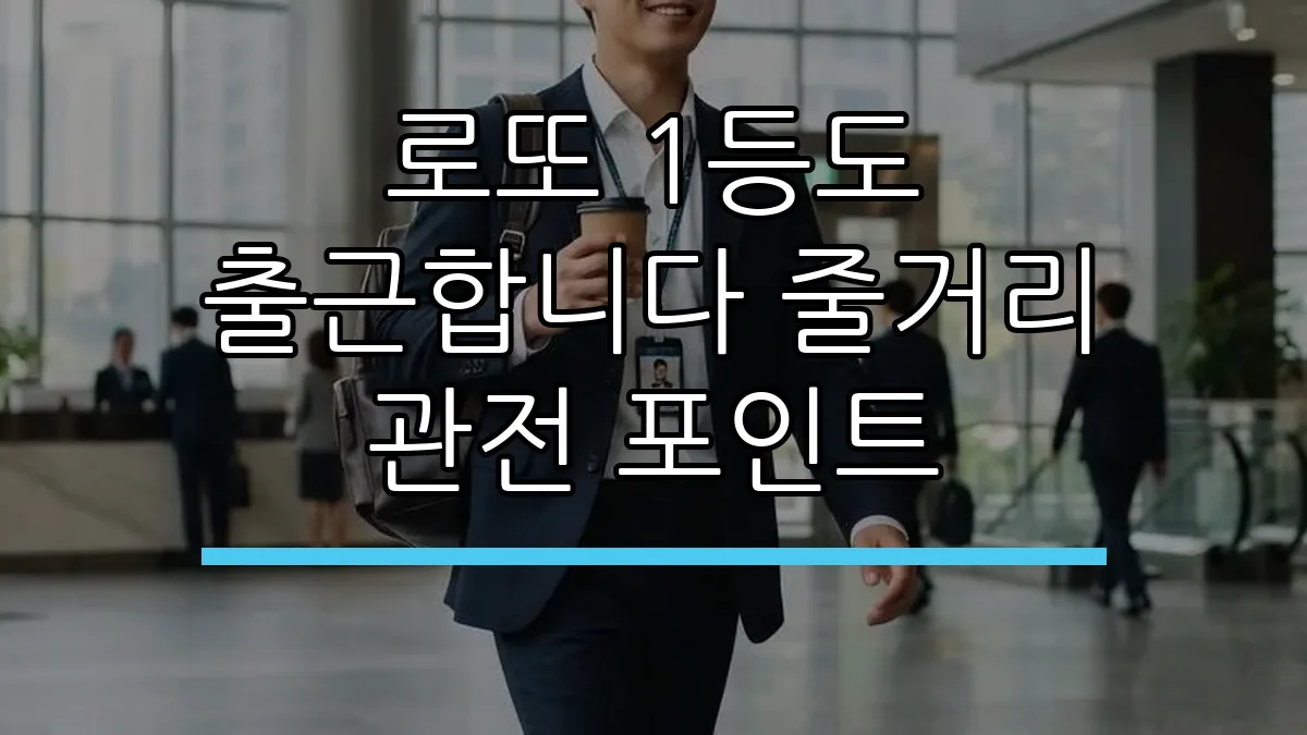 로또 1등도 출근합니다 줄거리 관전 포인트 (AI 생성)