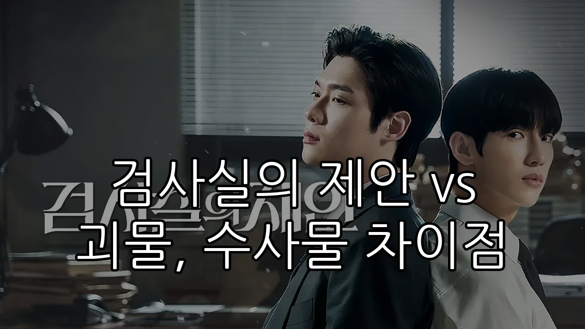 검사실의 제안 vs 괴물, 수사물 차이점