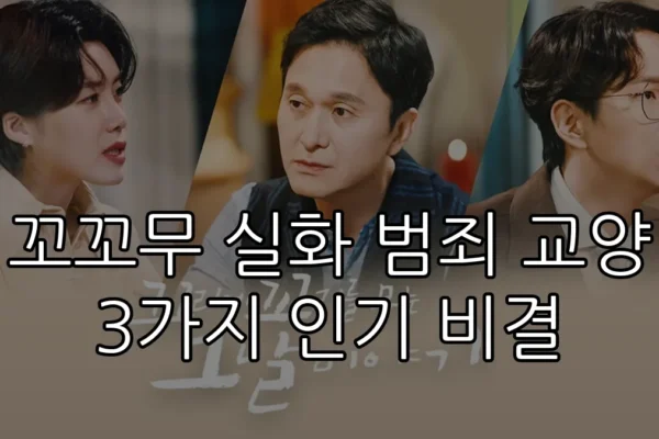 꼬꼬무 실화 범죄 교양 3가지 인기 비결