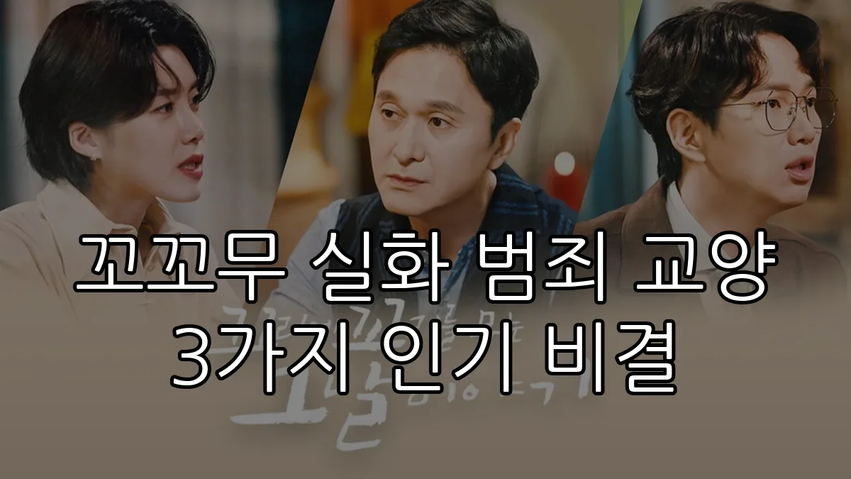 꼬꼬무 실화 범죄 교양 3가지 인기 비결