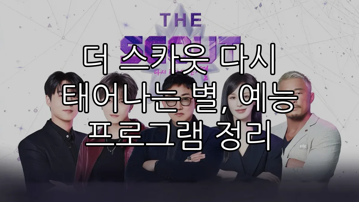 더 스카웃 다시 태어나는 별, 예능 프로그램 정리