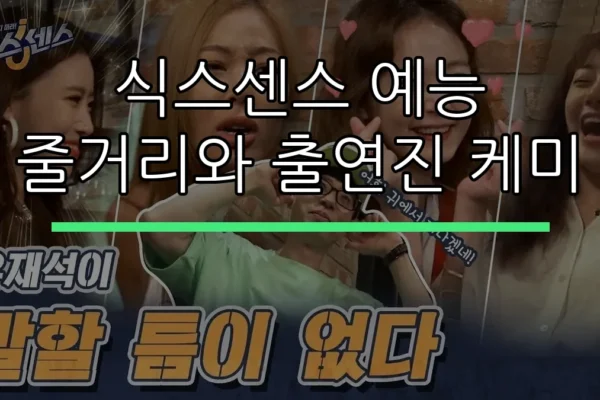 식스센스 예능 줄거리와 출연진 케미