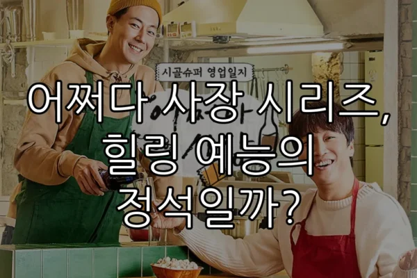 어쩌다 사장 시리즈, 힐링 예능의 정석일까?